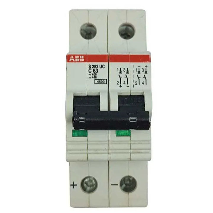 Disjuntor Bipolar ABB S282 UC C 63A 400v - Cabo Eletro