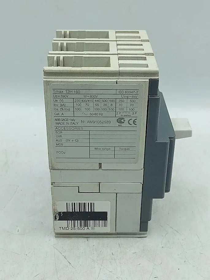 Disjuntor Abb Sace Tmax T2H 160 25A 800V - Cabo Eletro