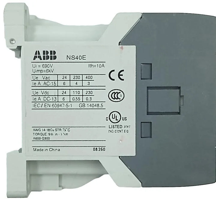 Mini Contator ABB NS40E-16 120v 60Hz 690v 10A 6kV - Cabo Eletro