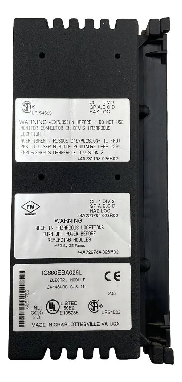 Módulo Eletrônico GE Fanuc IC660EBA026L 24/48 VDC - Cabo Eletro