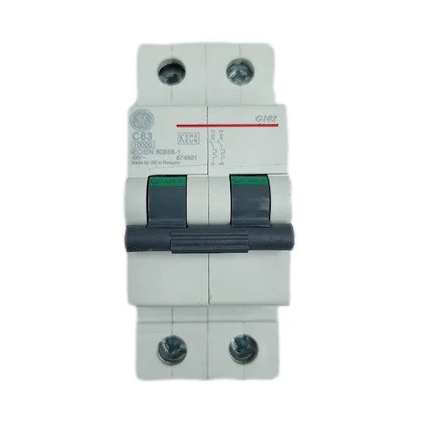 Disjuntor Bipolar GE G102C63 674901 10KA 400V - Cabo Eletro