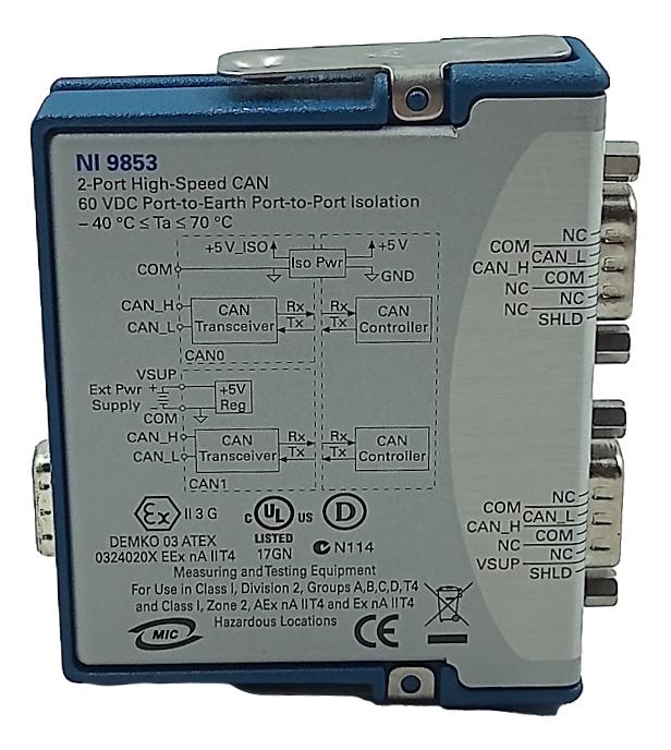 Módulo CAN de Alta Velocidade National Instruments NI 9853 - Cabo Eletro