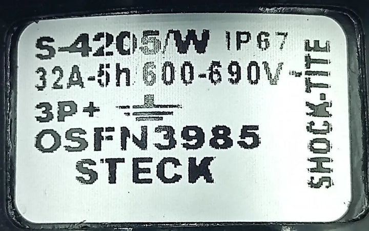 Tomada Sobrepor Steck S-4205/W 32A-5H 600-690v 3P+T - Cabo Eletro