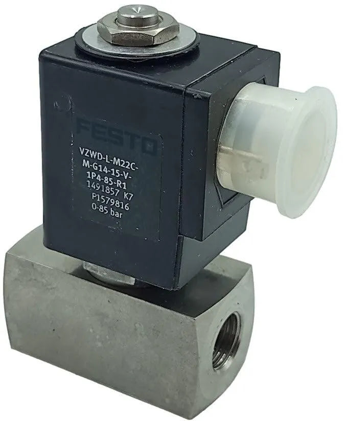 Válvula Solenoide Festo VZWD-L-M22C-M-G14-15-V-1P4-85-R1 - Cabo Eletro