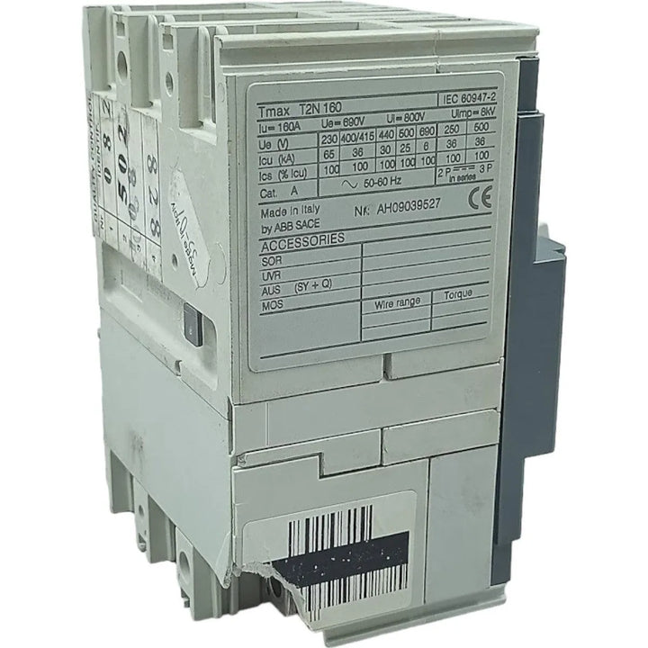 Disjuntor Caixa Moldada ABB Tmax T2N 160 1A 800v 8kV - Cabo Eletro