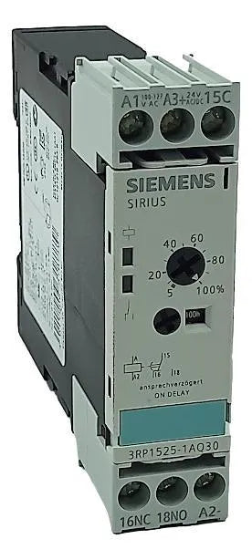 Relé Temporizador Siemens 3RP1525-1AQ30 0,05s...100h - Cabo Eletro