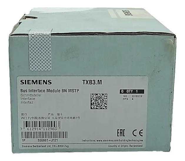 Módulo de Interface de Barramento Siemens TXB3.M - Cabo Eletro