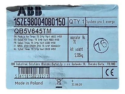 Módulo Interno ABB 1SZE980040B0150 QB5V645TM - Cabo Eletro