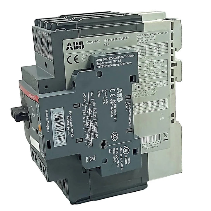 Disjuntor Motor Magnético ABB MO165-65 65A +CK1-11+HKF1-11Al - Cabo Eletro