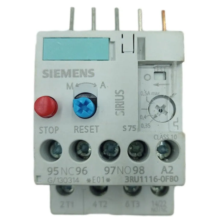 Relé de Sobrecarga Siemens 3RU1116-0FB0 0,5A 0,35A 690V 6KV - Cabo Eletro