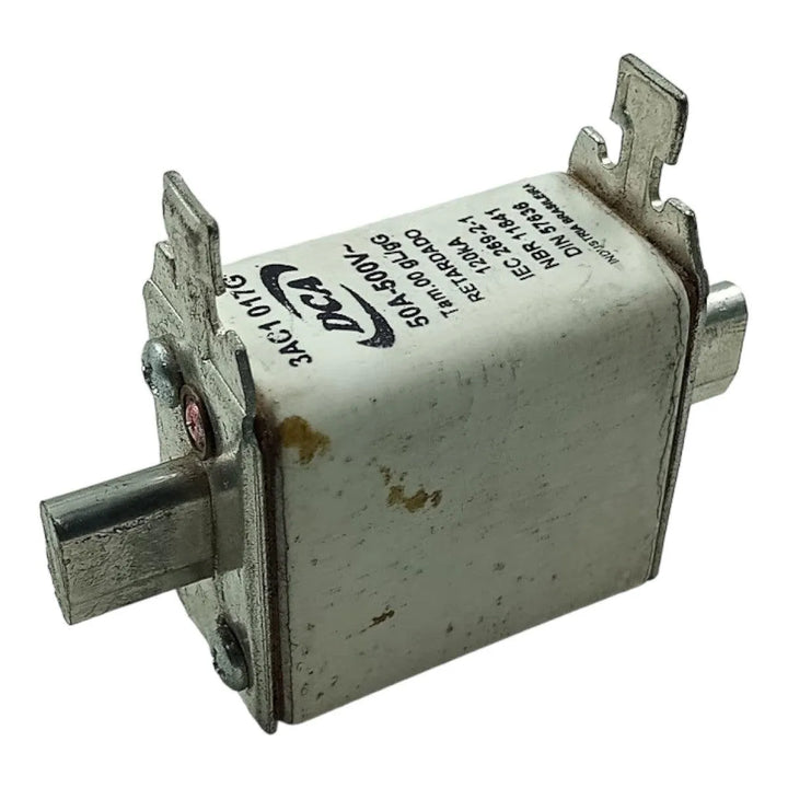 Fusível Retardado NH00 DCA 3AC1017G 50A-500V 120KA - Cabo Eletro