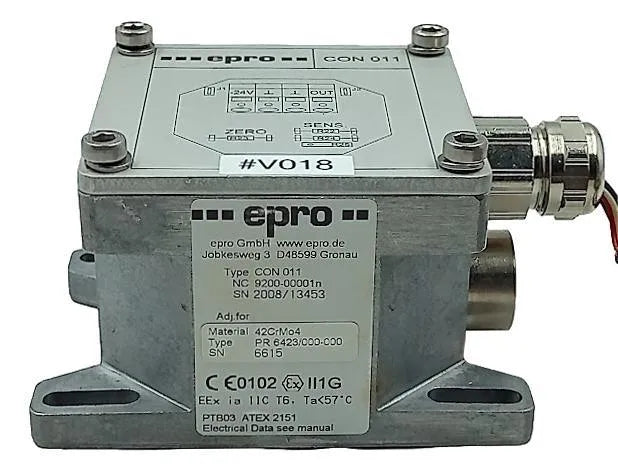 Sensor de Deslocamento Axial Epro CON 011 PR 6423/000-000 - Cabo Eletro