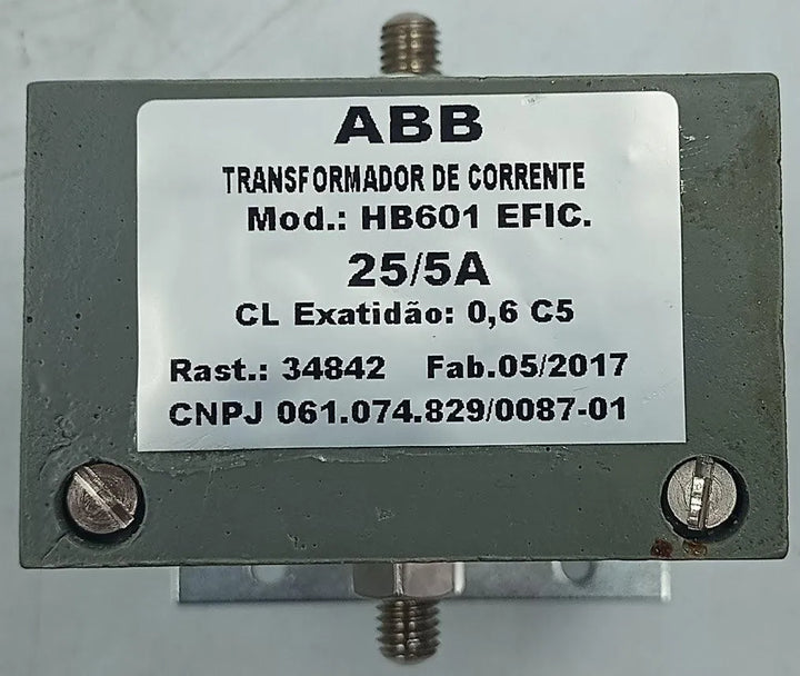 Transformador de Corrente ABB HB601 25/5A 0,6kV 60Hz - Cabo Eletro