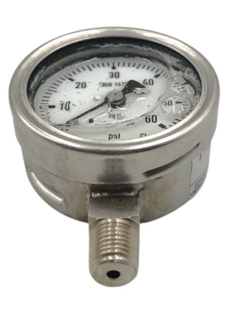 Manômetro WIKA DN 60mm 1/4NPT 0 a 60Psi 316SS - Cabo Eletro