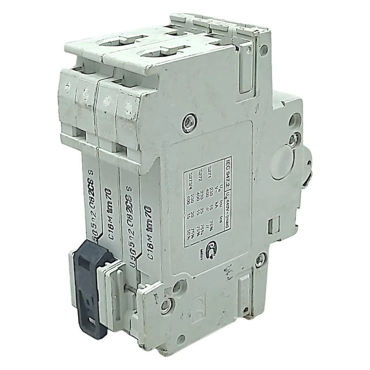 Disjuntor Bipolar ABB S272-C16 Curva C 16A 400v 10kA - Cabo Eletro