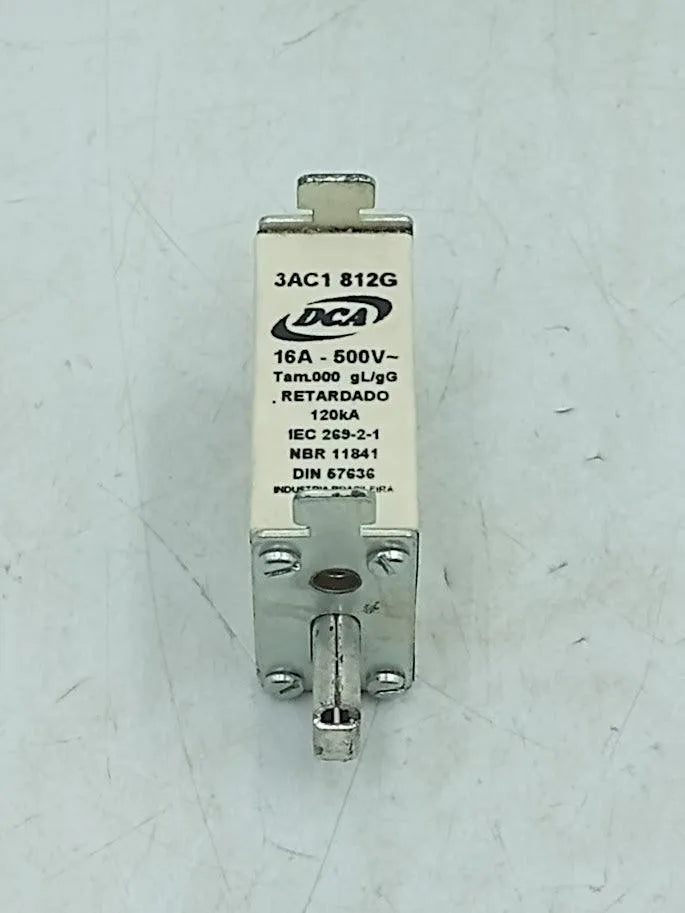 Fusível Retardado DCA 3AC1 812G 16A 500V 120kA gL/gG - Cabo Eletro