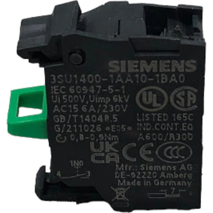 Botão de Comando Azul Siemens 3SU1150-0AB50-1BA0 22mm 1NA - Cabo Eletro