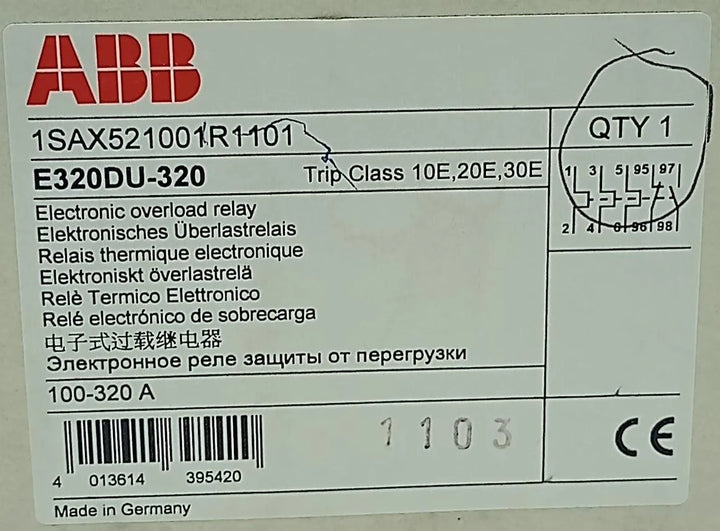 Relé de Sobrecarga Eletrônico ABB E320DU-320 100-320 A - Cabo Eletro