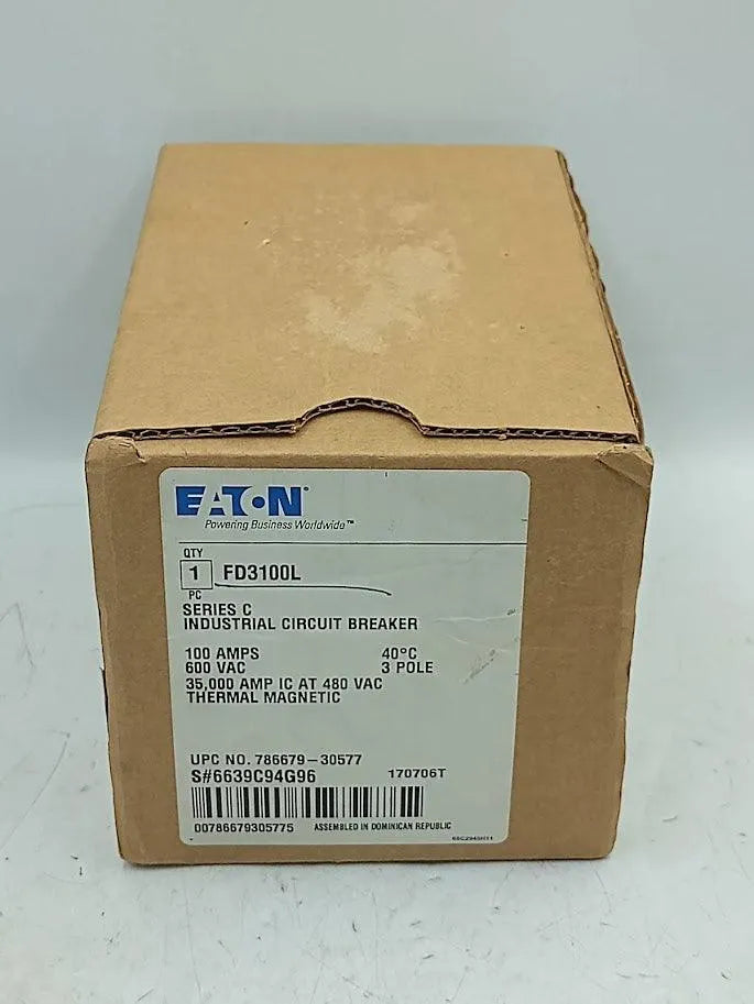 Disjuntor Caixa Moldada Eaton FD3100L 100A 600v 35kv - Cabo Eletro