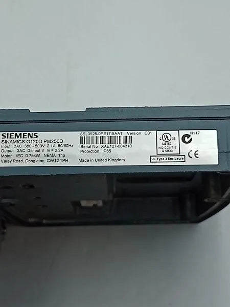 Módulo De Potência Siemens 6SL3525-0PE17-5AA1 - Cabo Eletro