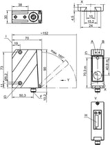 Sensor Óptico Leuze ODSL 96B M/V6-2000-S12 - Cabo Eletro