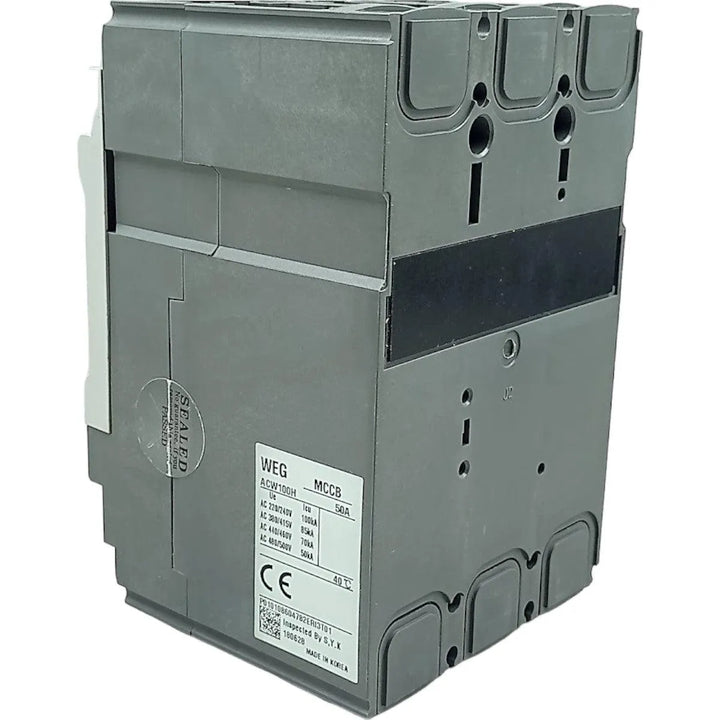 Disjuntor Caixa Moldada Weg ACW100H-FMU530-E 50A 415v 80kA - Cabo Eletro