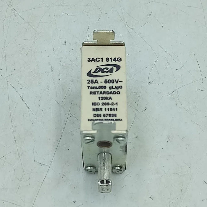 Fusível Retardado DCA 3AC1 814G 25A 500V 120kA gL/gG - Cabo Eletro