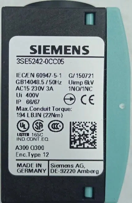 Chave Fim de Curso Siemens 3SE5242-0CC05 3A 230v 6kv - Cabo Eletro