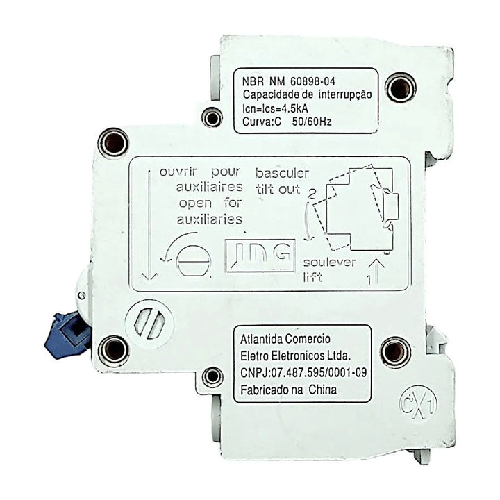 Disjuntor Bipolar JNG DZ47-63 Curva C 20A 400v 4,5kA 2P - Cabo Eletro