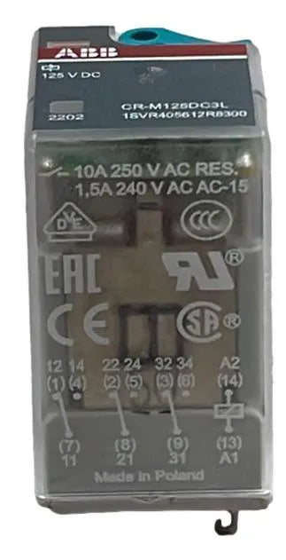 Relé de Interface ABB CR-M125DC3l 1SVR405612R8300 125vDC - Cabo Eletro