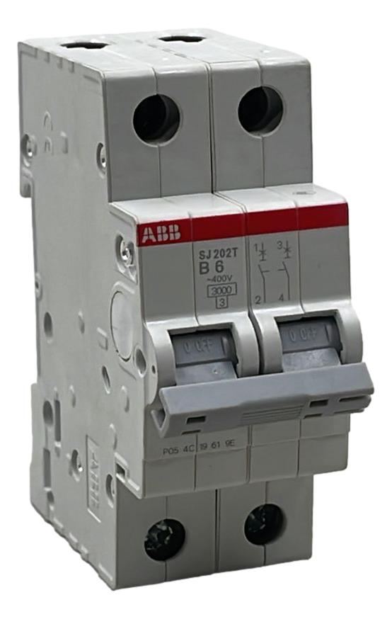 Disjuntor Bipolar ABB SJ202T-B6 B 6A 400v 3kA - Cabo Eletro