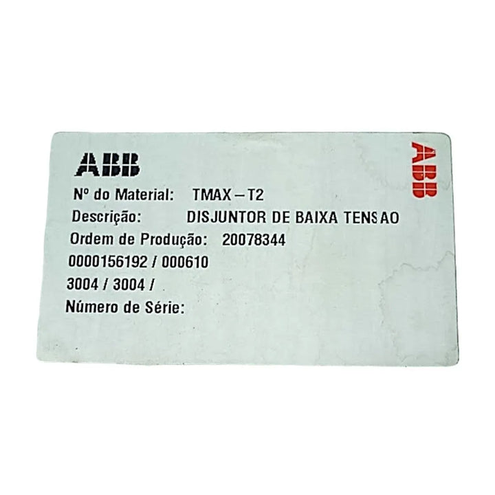 Disjuntor Caixa Moldada ABB Sace Tmax T2N 160 10A 690v - Cabo Eletro