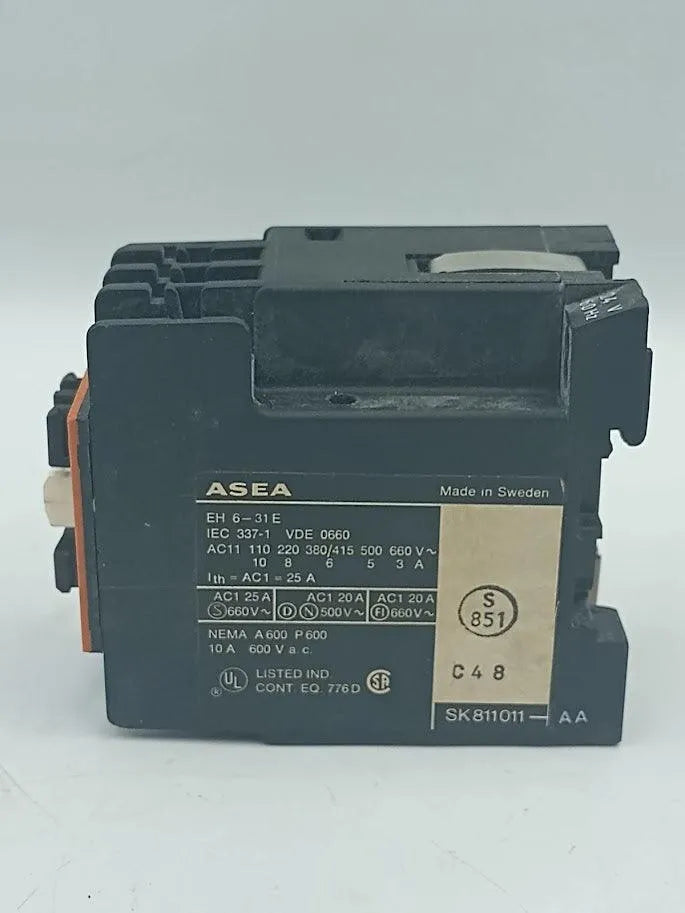 Contator Asea EH 6-31E 10A 600VAC - Cabo Eletro