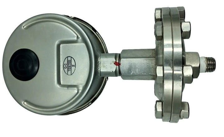 Manômetro Com Flange 100mm Zurich 100x48 1/4NPT INOX 316 - Cabo Eletro