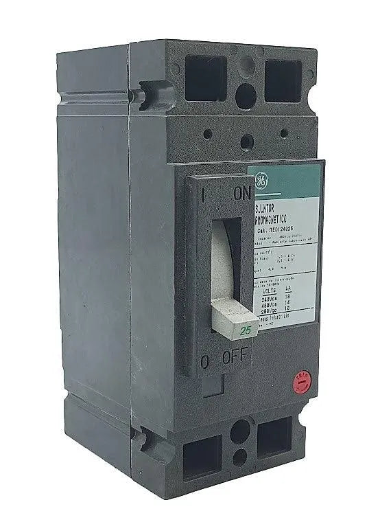 Disjuntor Bipolar Caixa Moldada GE TED124025 25A 240-480v - Cabo Eletro