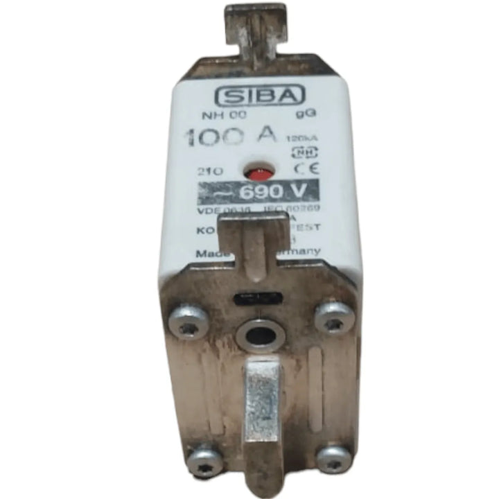 Fusível Siba NH00 gG 100A 690V Kit 3 Pç - Cabo Eletro