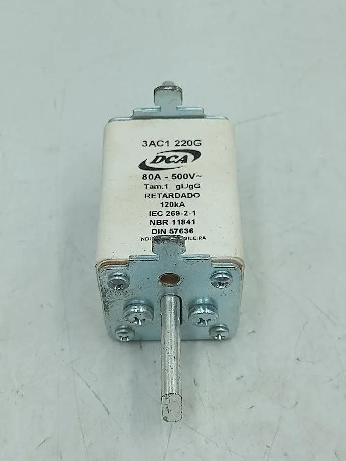 Fusível Retardado DCA 3AC1 220G 80A 500V 120kA gL/gG - Cabo Eletro