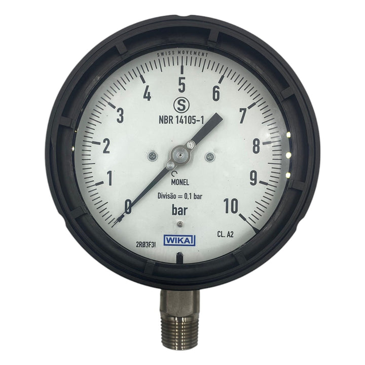 Manômetro WIka 105mm 0 a 10Bar 1/2NPT - Cabo Eletro