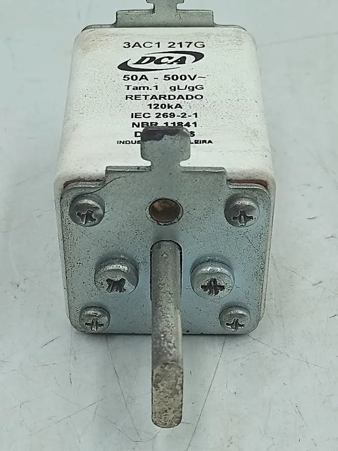 Fusível Retardado DCA 3AC1 217G 50A 500V 120kA gL/gG - Cabo Eletro