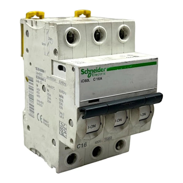 Disjuntor Tripolar Schneider IC60L Curva C 16A 400v 6kA - Cabo Eletro
