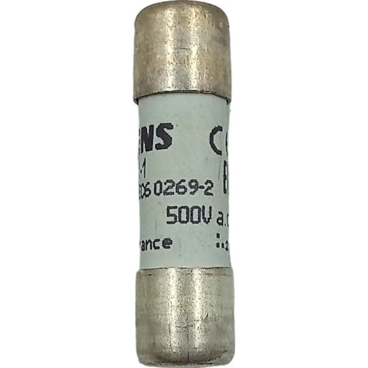 Fusível Cartucho 10x38mm gG Siemens 3NW6001-1 6A 500v - Cabo Eletro