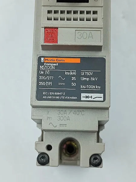 Disjuntor Caixa Moldada Merlin Gerin NS100N 30A 1P 750V - Cabo Eletro