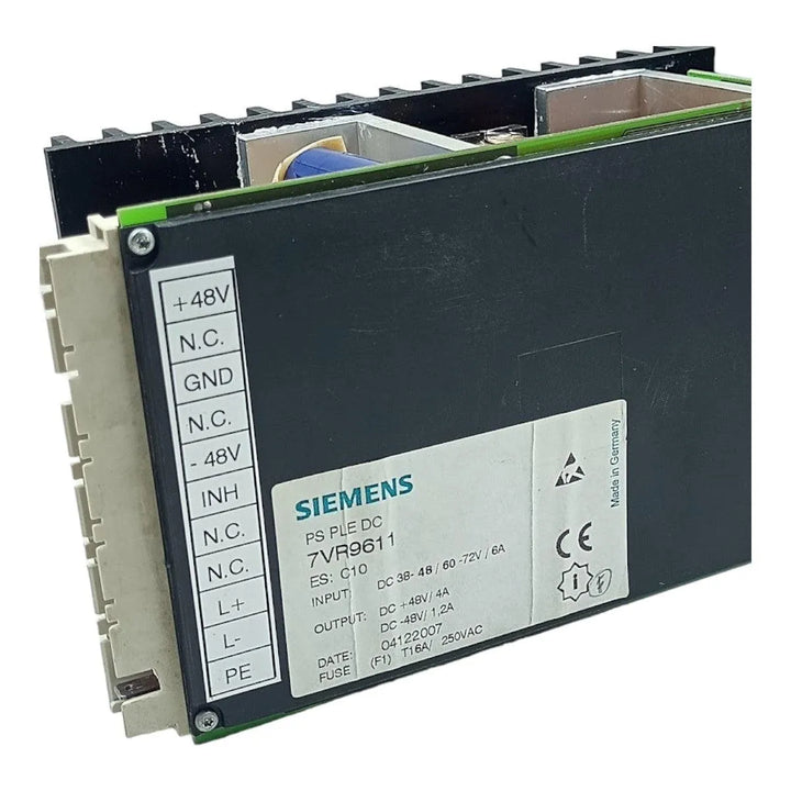 Fonte de Alimentação Siemens 7VR9611 PSPLE-DC ES: C10 T16A - Cabo Eletro