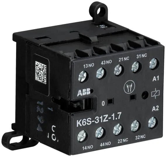 Mini Contator ABB K6S-31Z-1.7-71 0,4A 250vDC +24+vDC - Cabo Eletro