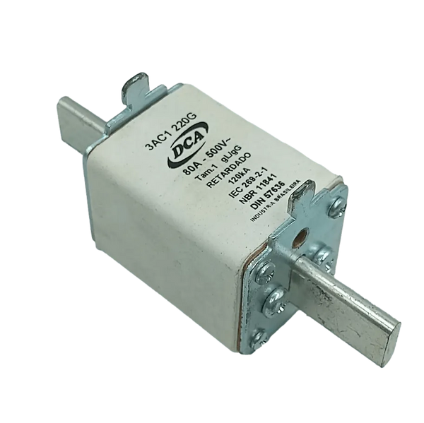 Fusível Retardado DCA 3AC1 220G 80A 500V 120kA gL/gG - Cabo Eletro