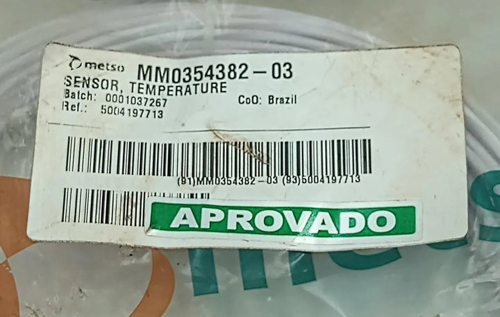 Sensor de Temperatura Metso MM0354382-03 - Cabo Eletro