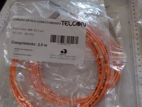 Cordão Optico Patch Cord Telcon 2,5m Sc/pc-sc/pc - Cabo Eletro