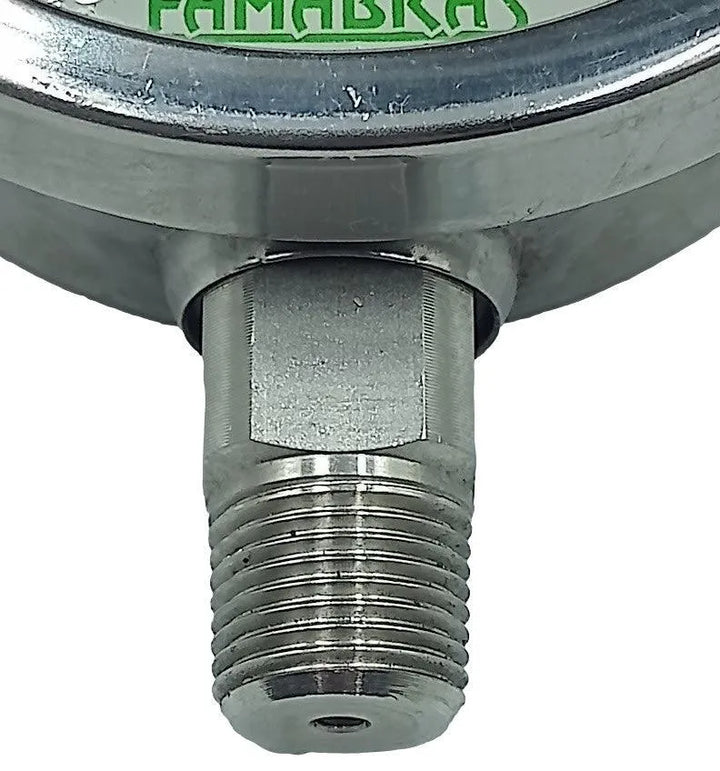 Manômetro Famabras 114mm 0 a 40kgf/cm² x kPa 1/2NPT - Cabo Eletro