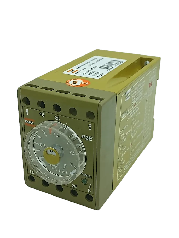 Relé Temporizador Eletrônico Coel P2E 3S 28 A 250VCC - Cabo Eletro