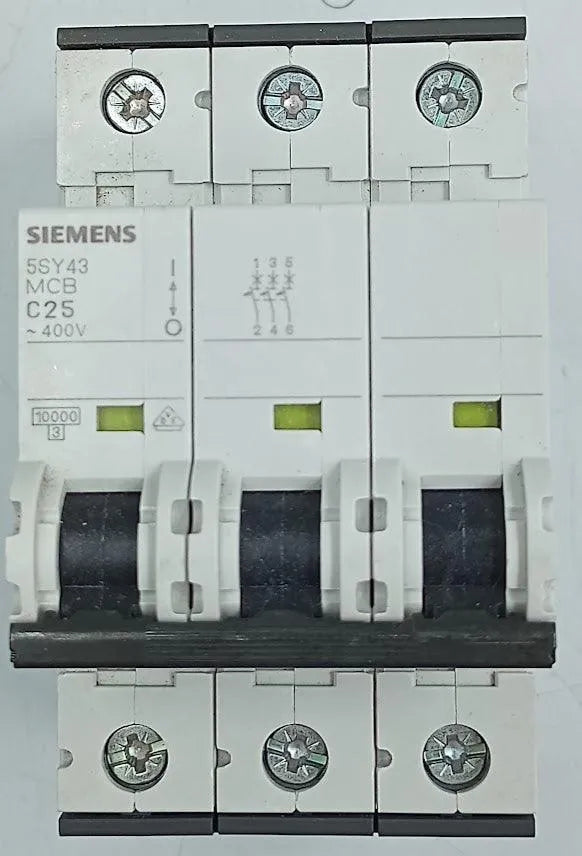 Disjuntor Tripolar Siemens Curva C 25A 5SY4 325-7 - Cabo Eletro